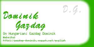 dominik gazdag business card